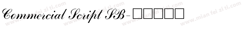 Commercial Script SB字体转换